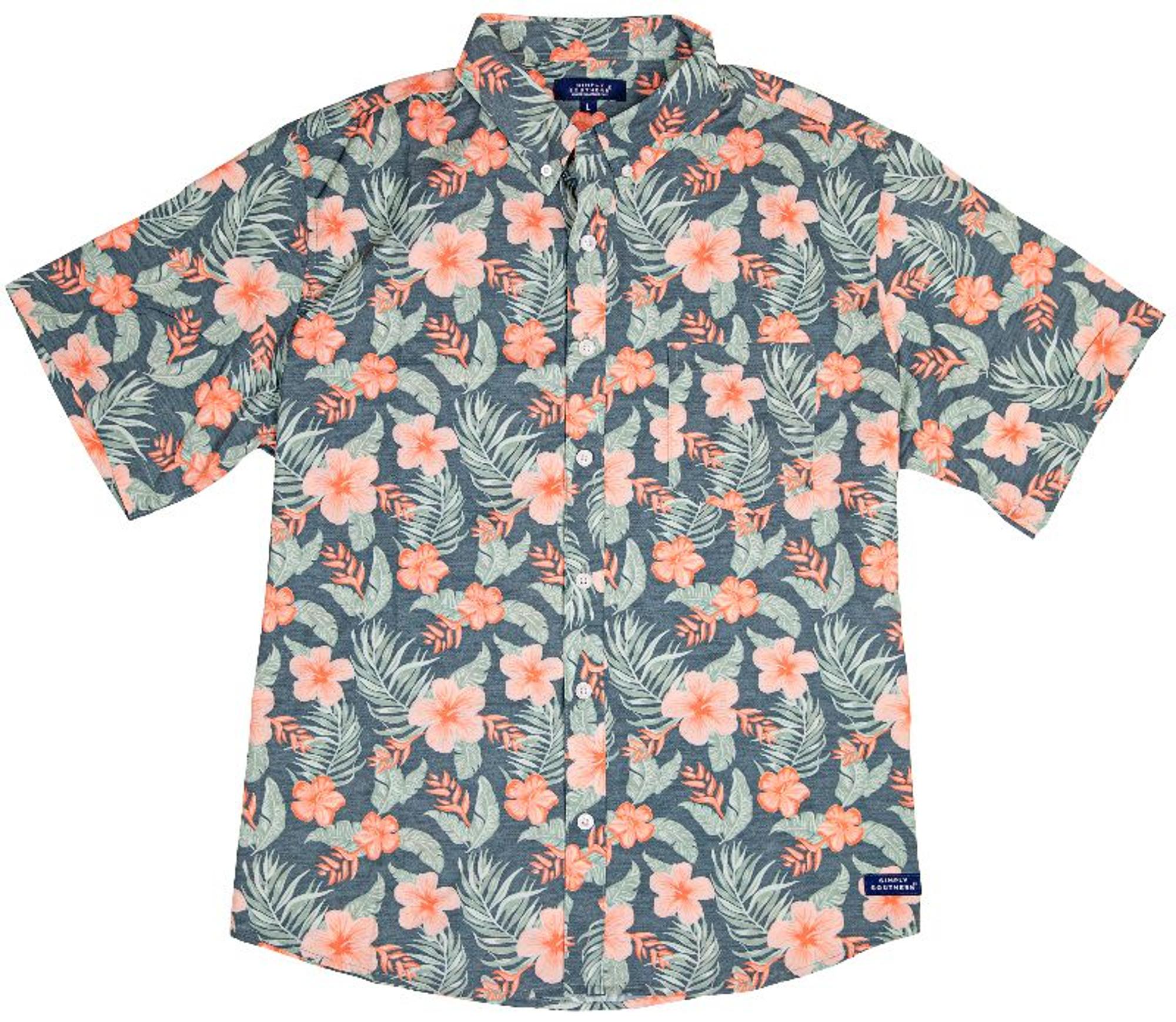 Tropical Short Sleeve Button Down Shirt