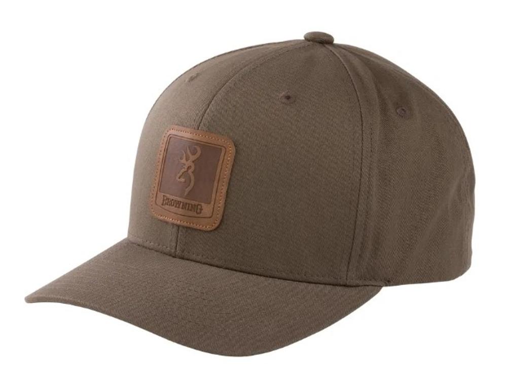 Jab Leather Patch Hat: BROWN