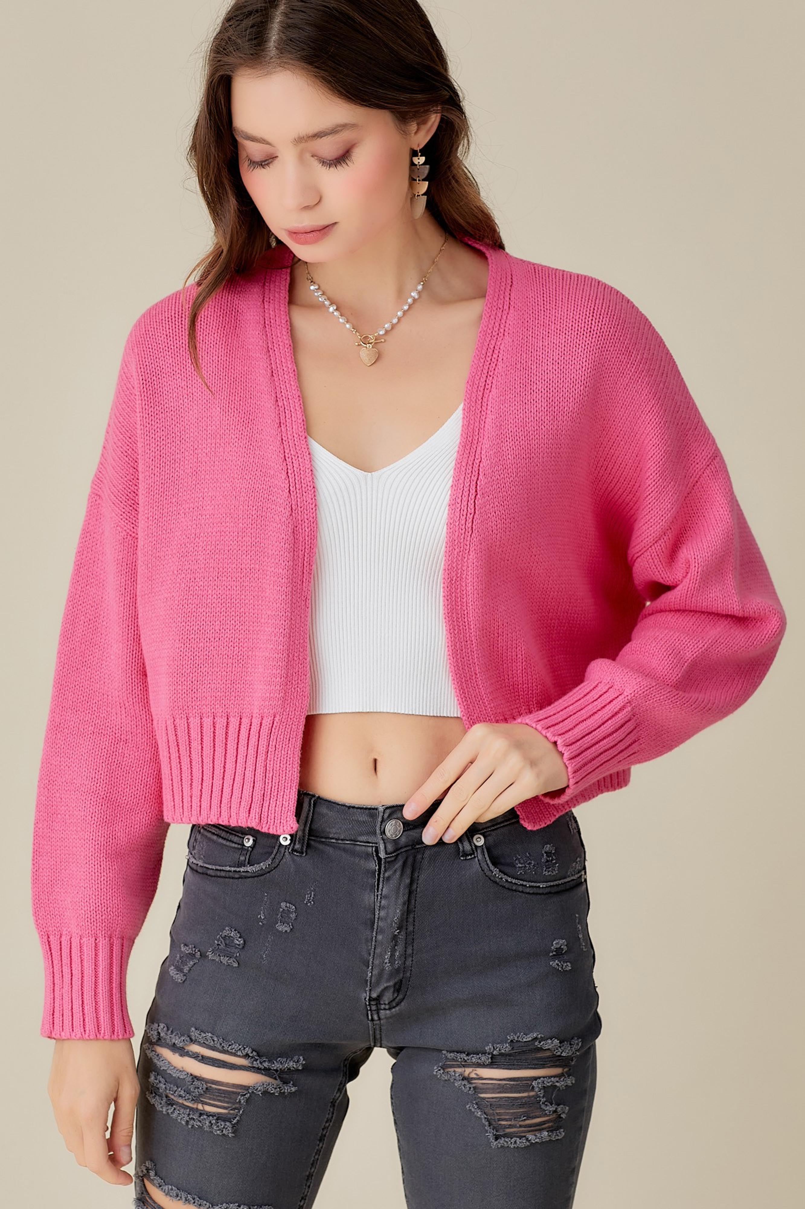  Easy Nights Cropped Sweater Cardigan