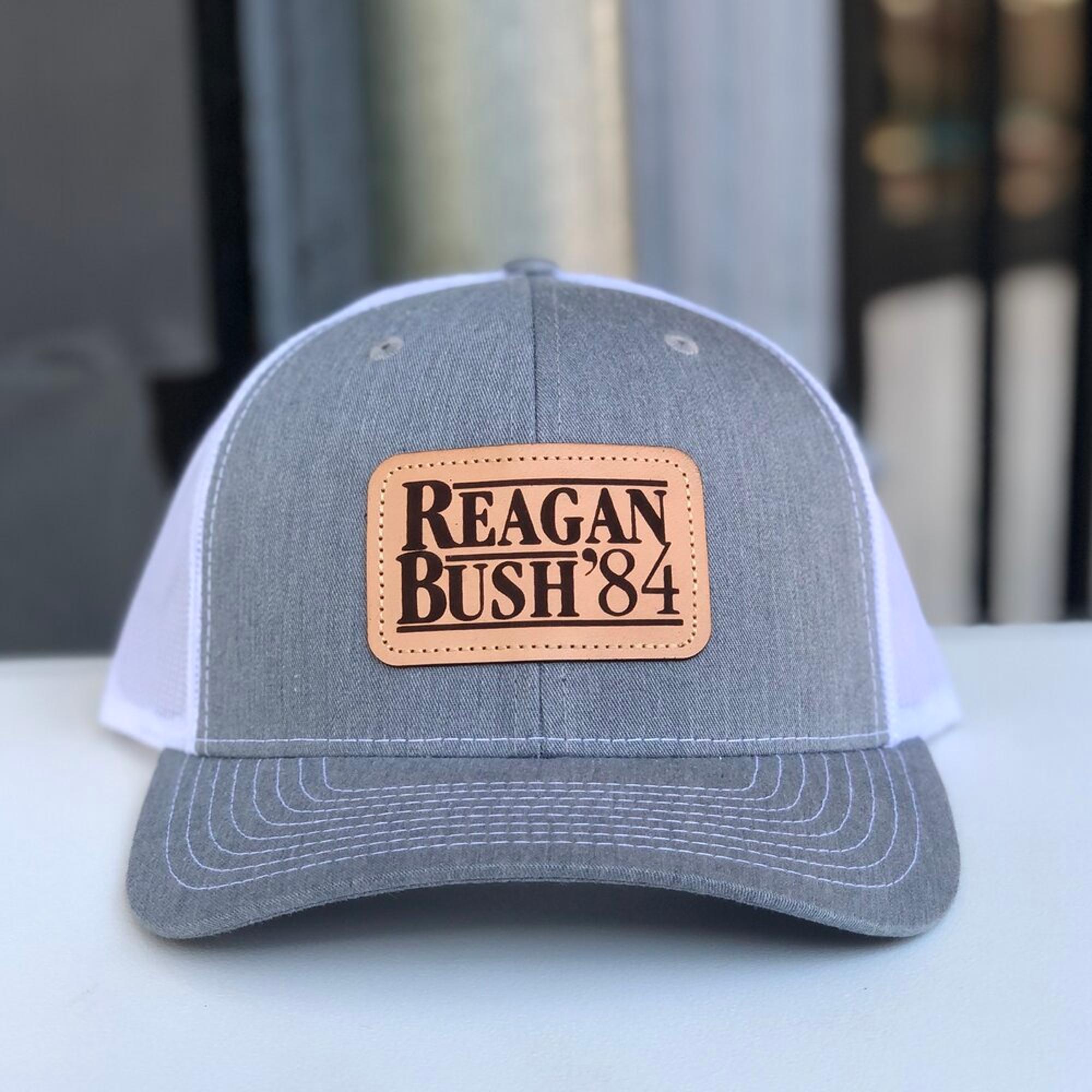Reagan Bush Leather Patch Hat