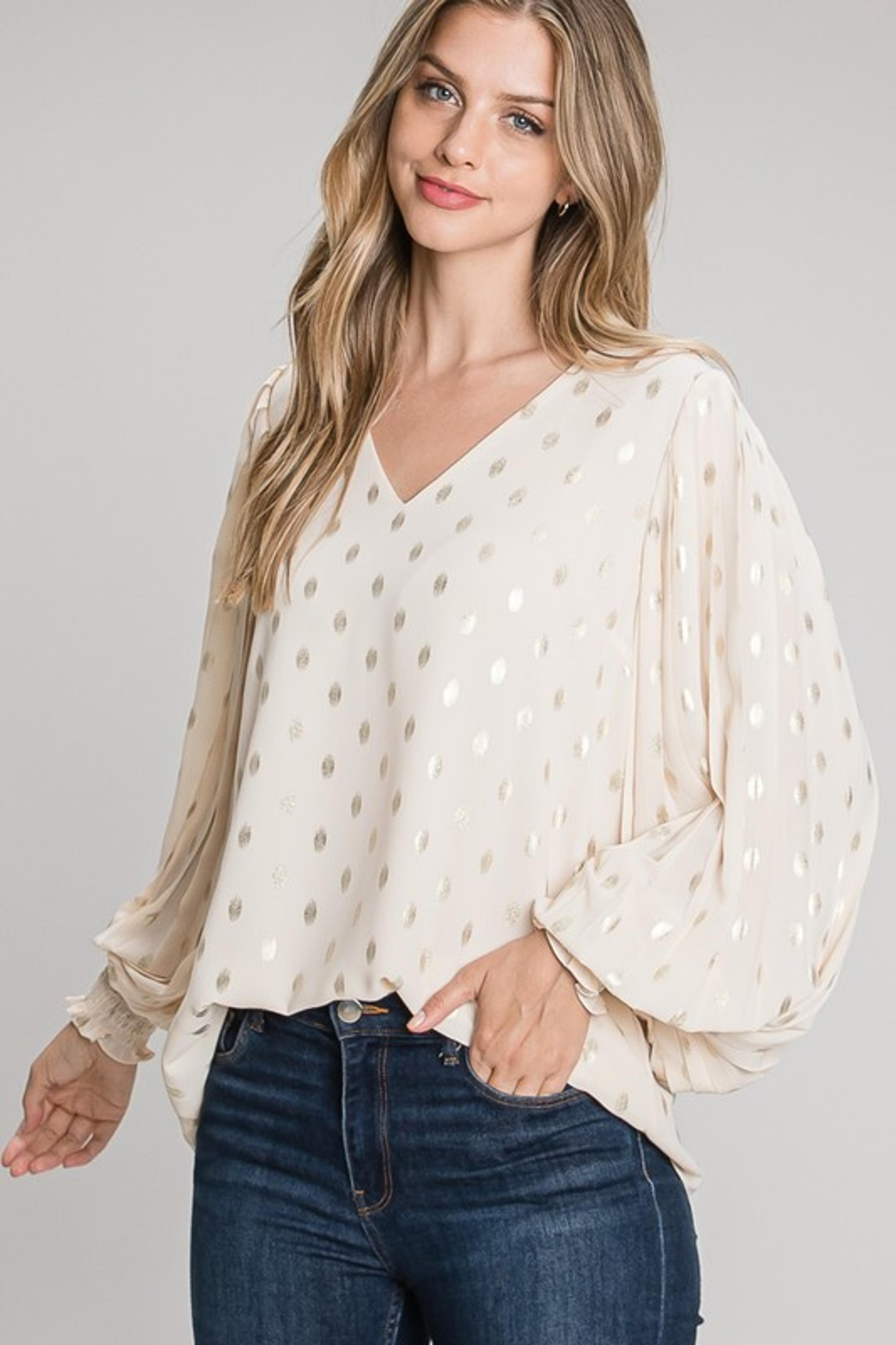  All I Ever Wanted Pleated Long Sleeve Top