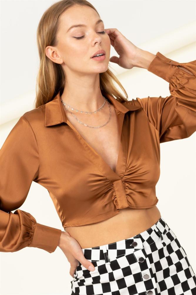 Hooked On You Silk Crop Top (Item #HF22G229)