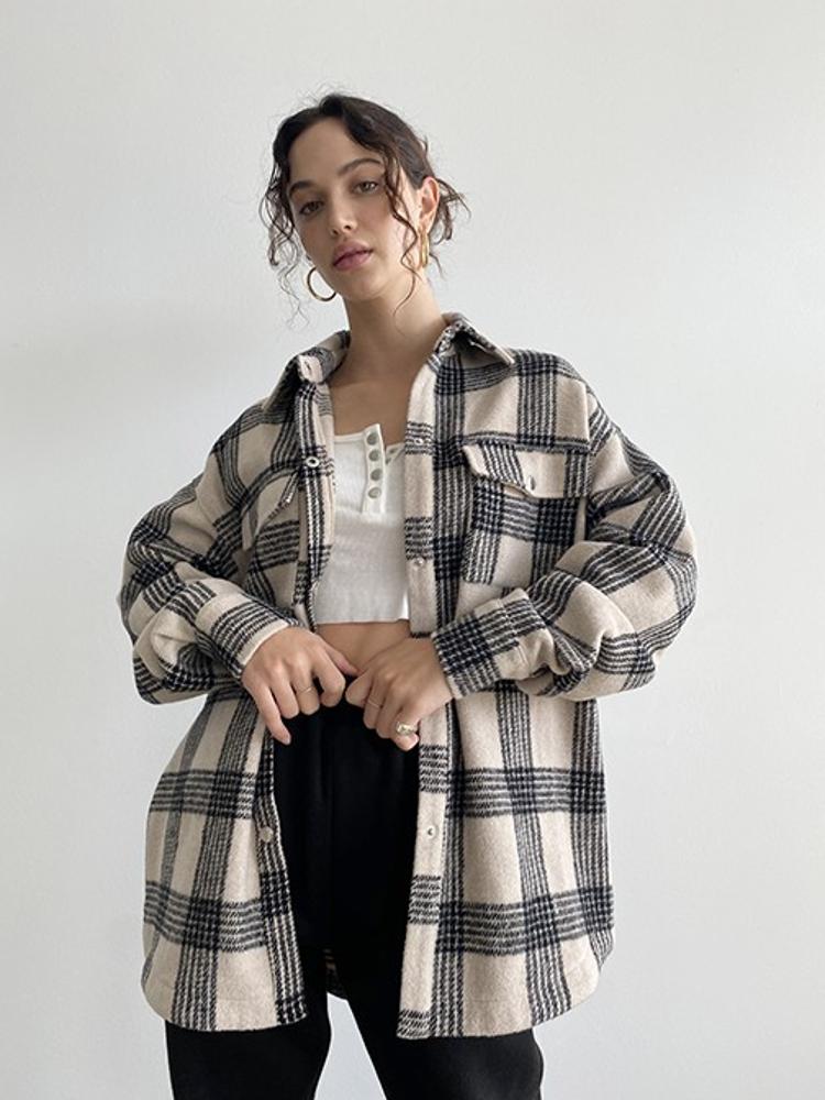 Here With You Plaid Shacket (Item #BRT0039-1)