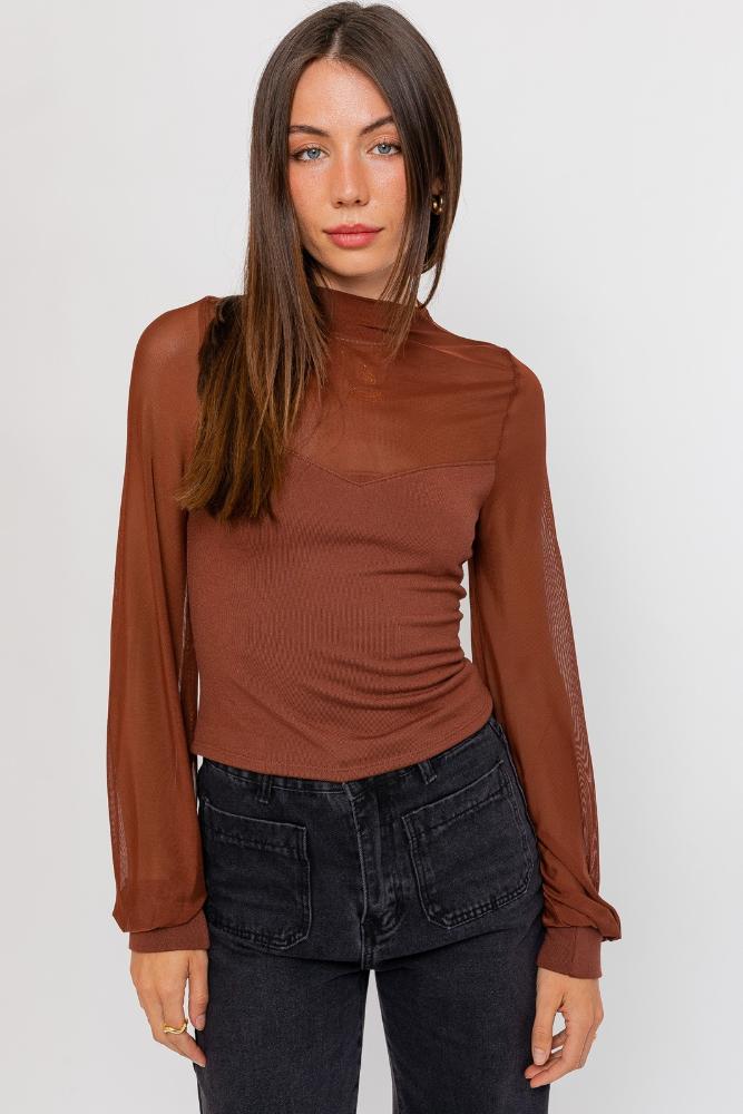 Do My Thing Mesh Long Sleeve Top (Item #KT6369)