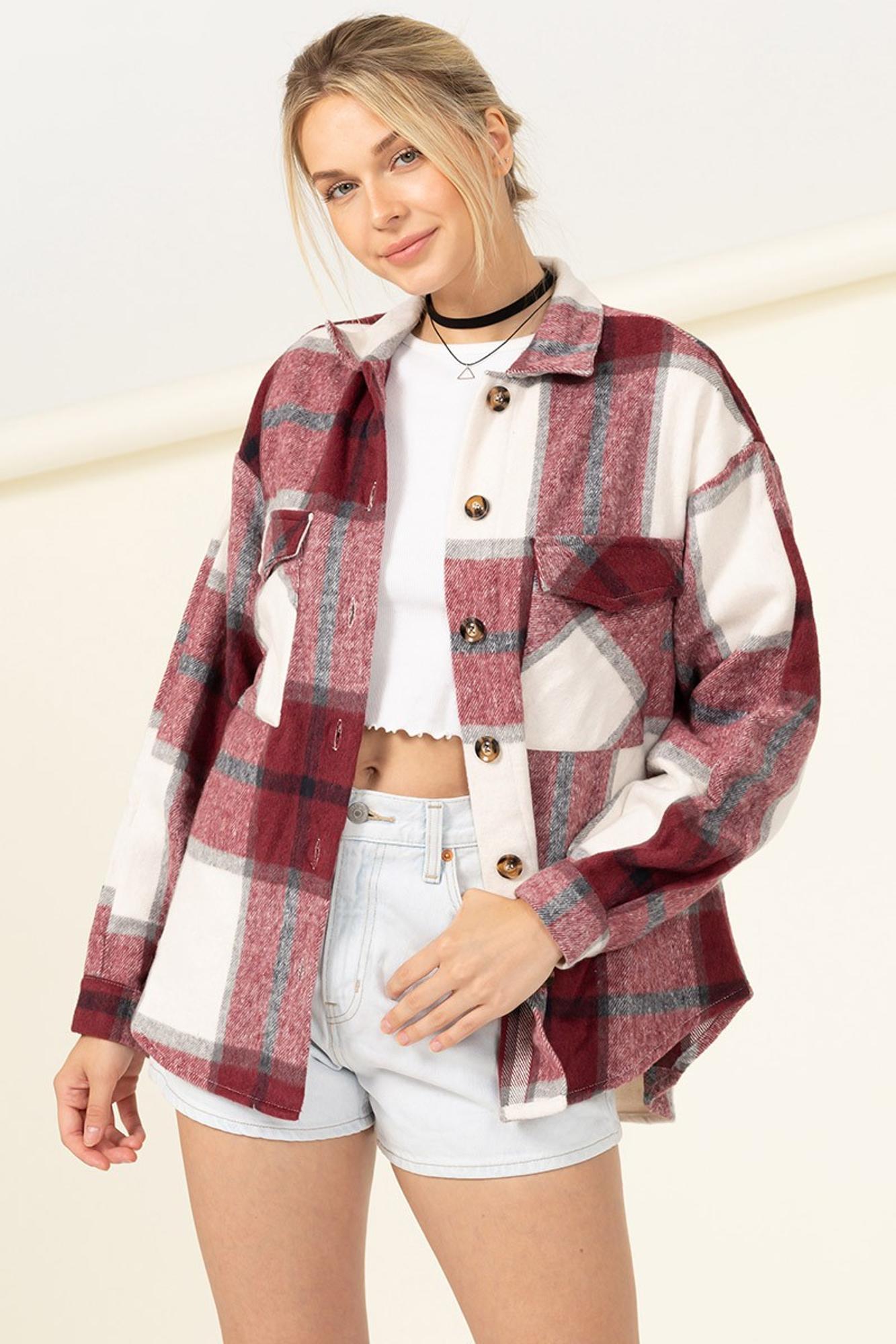 On The Town Plaid Shacket