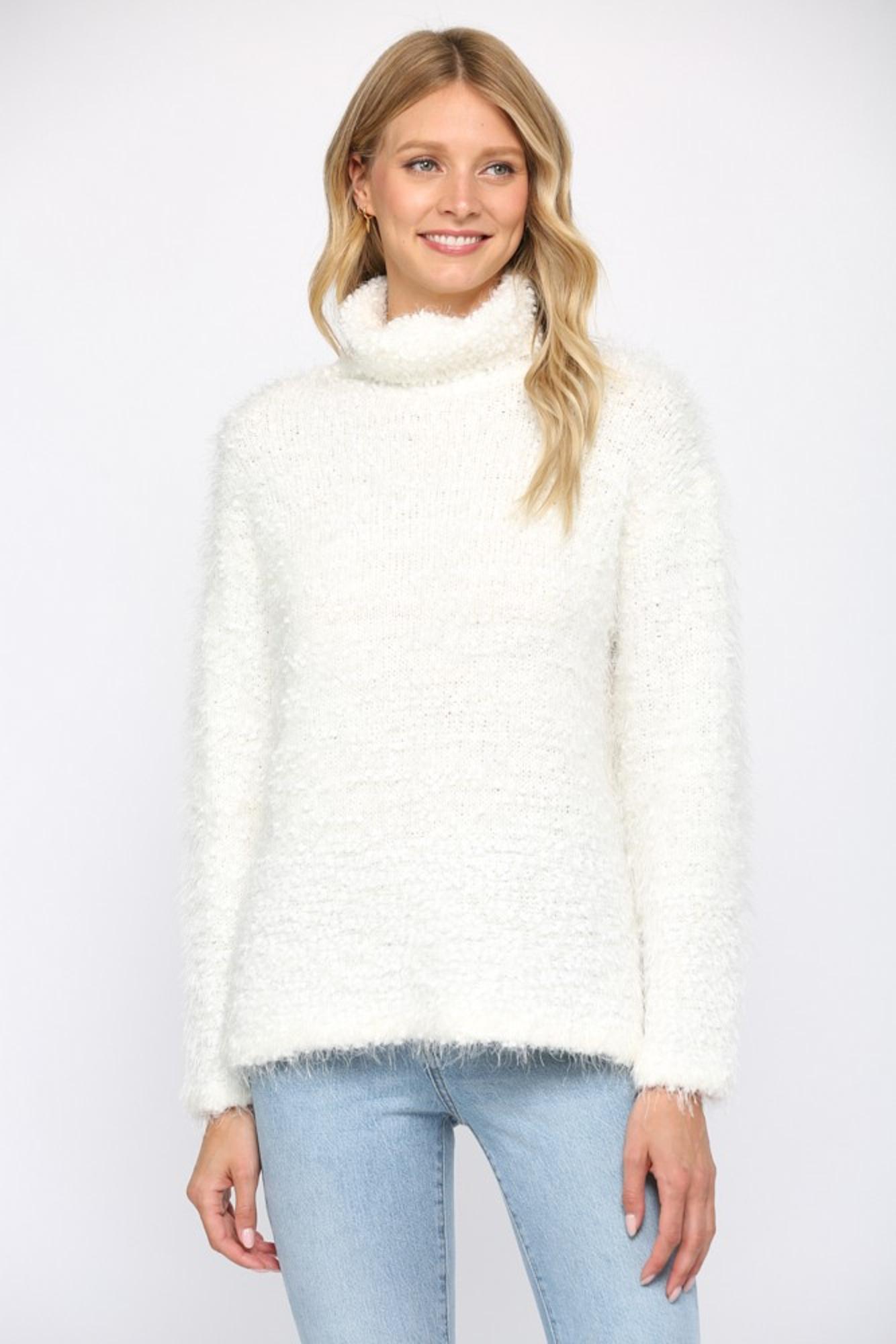 Tille Fuzzy Turtleneck Sweater