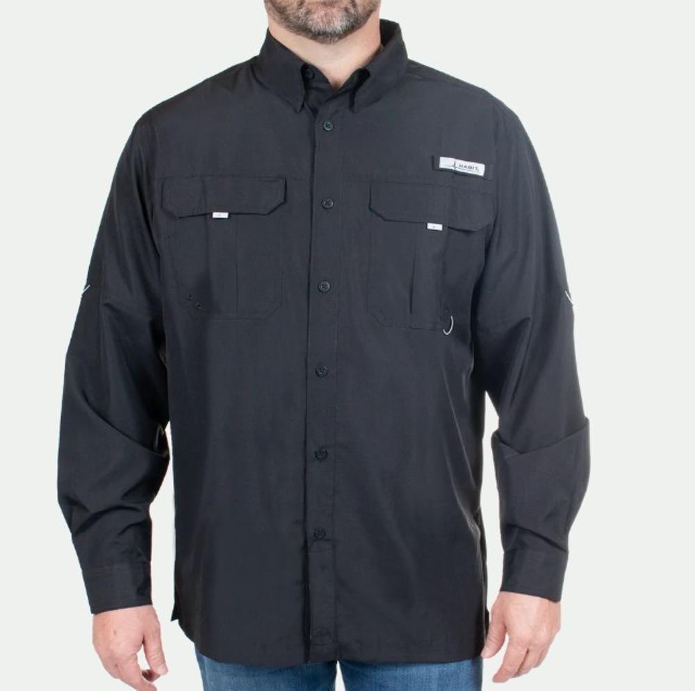 Mountain River Long Sleeve Shirt: BLACK
