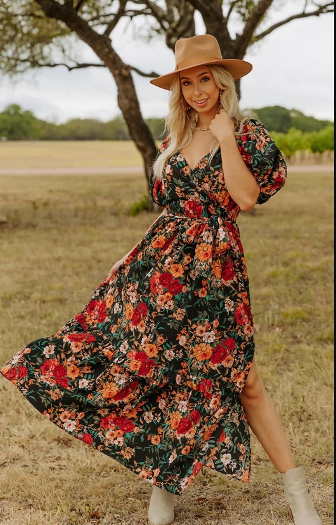 Sydney Puff Sleeve Floral Maxi Dress