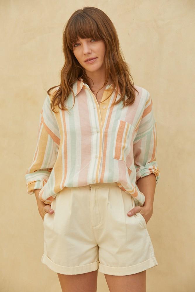 Lolly Stripe Button Down Shirt (Item #L6017)