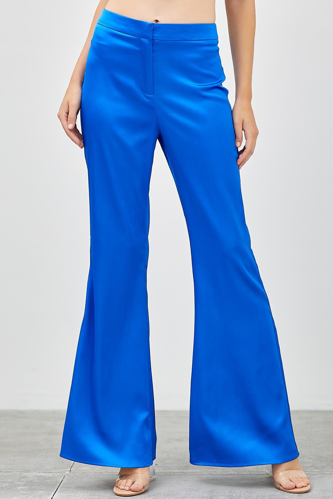 Pretty On Point Satin Flared Pants