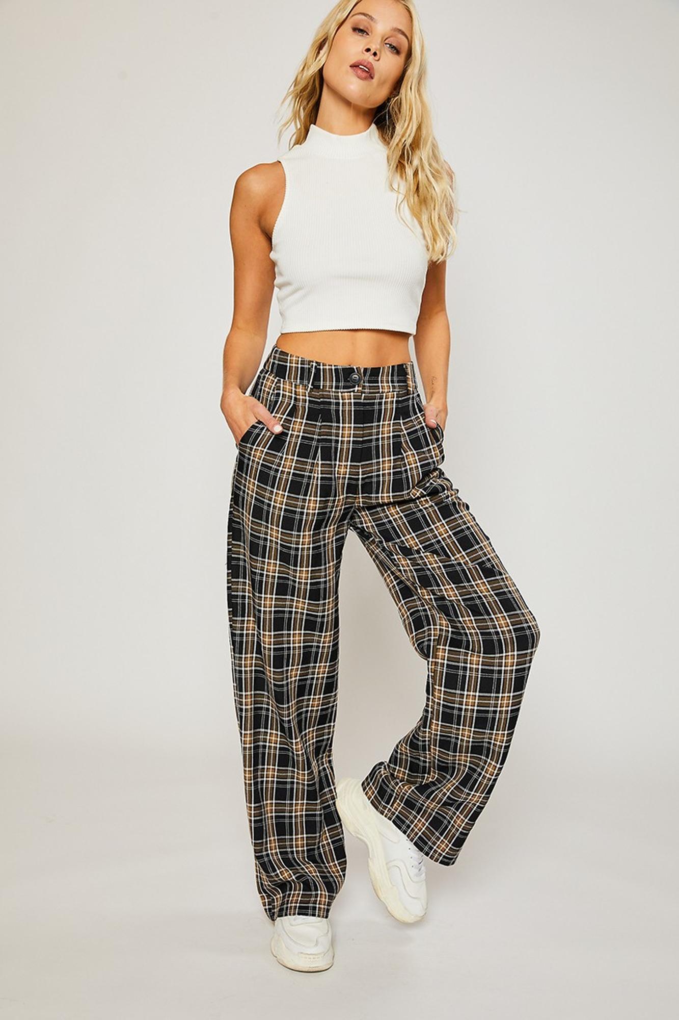 Living For The Weekend Plaid Pants