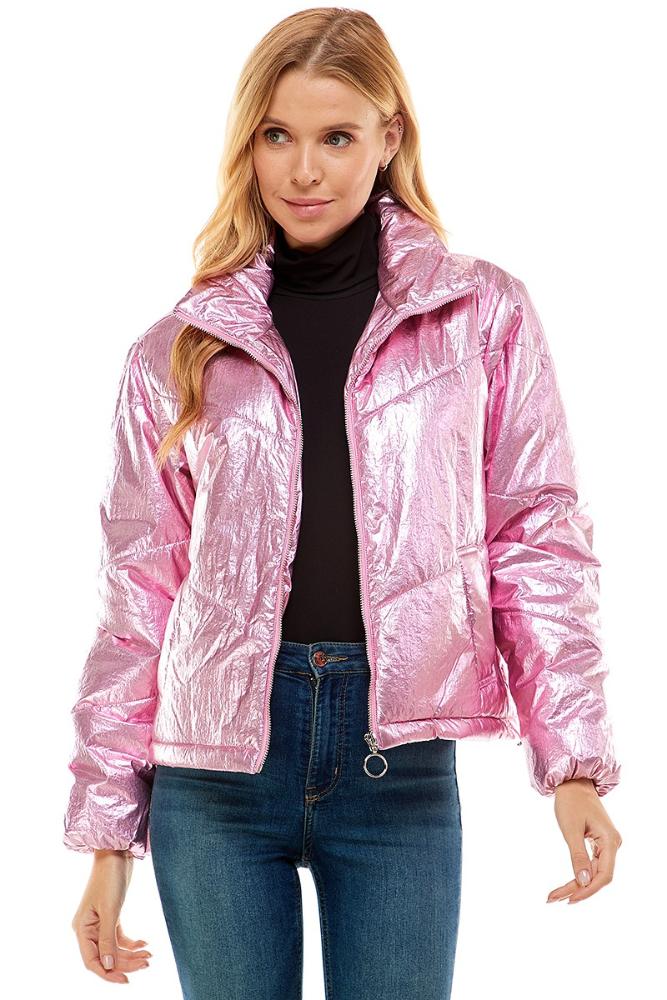 This Love Puffer Jacket: PINK