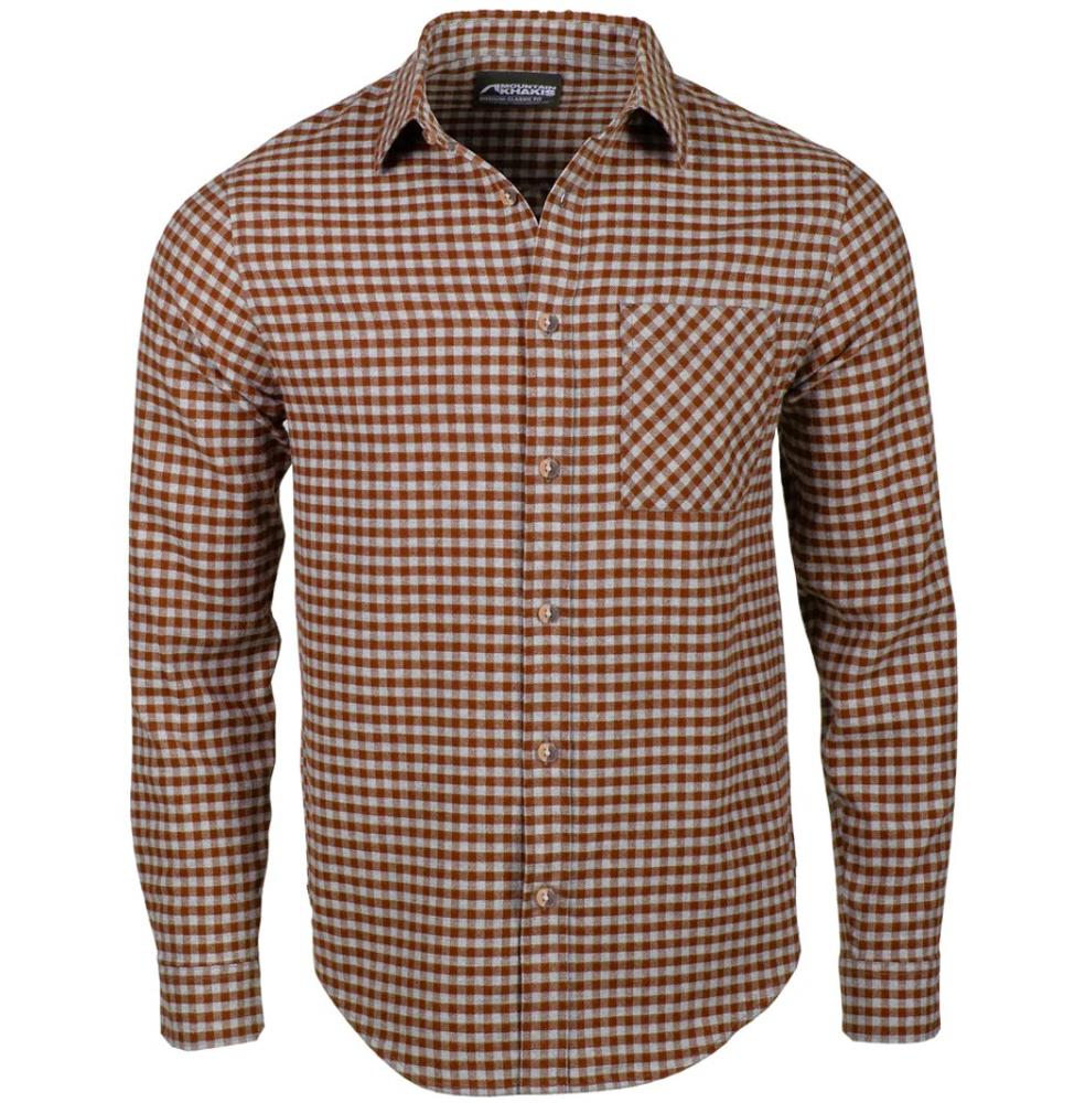 Downtown Flannel Shirt: MAHOGANY