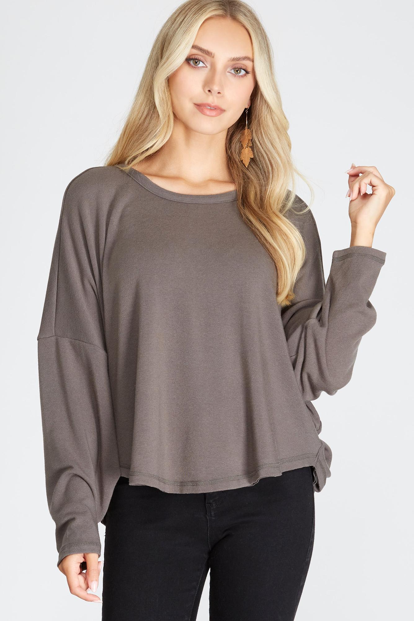 Yours Truly Batwing Sleeve Knit Top
