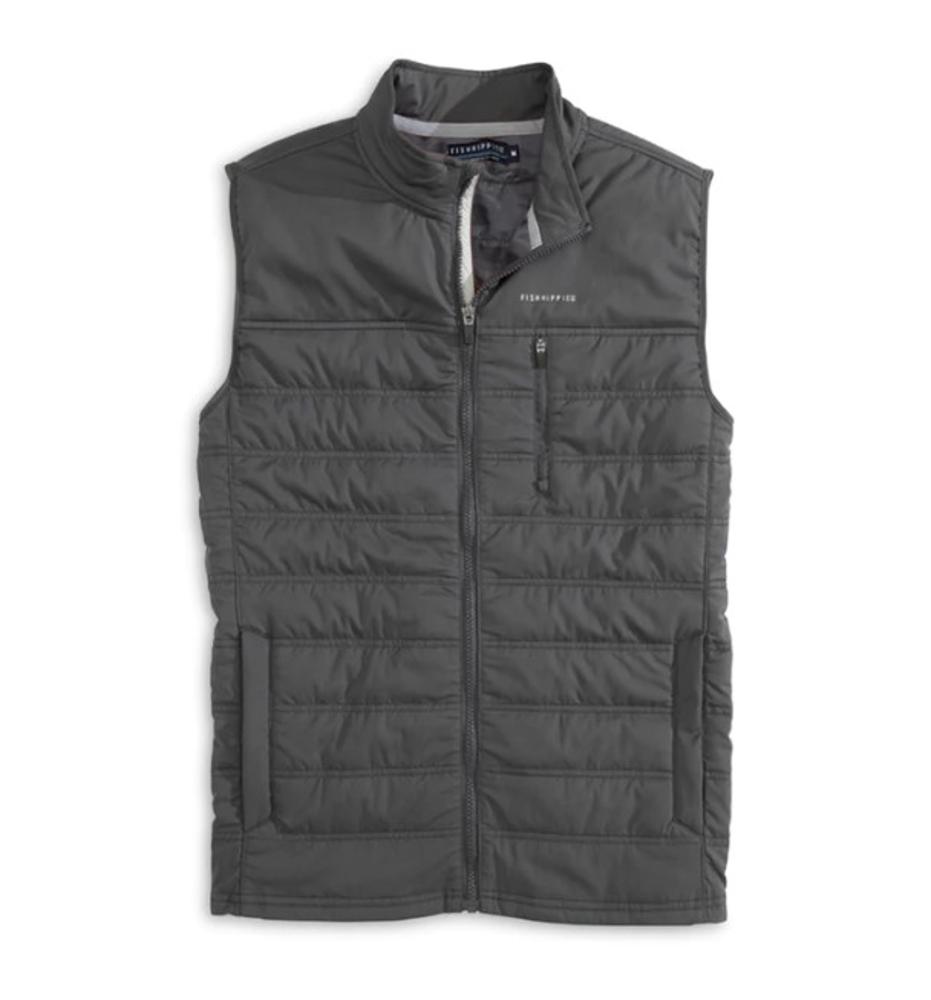 Brooker Quilted Vest: CHARCOAL