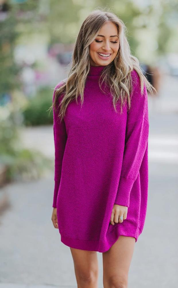 Mara Turtleneck Sweater Dress