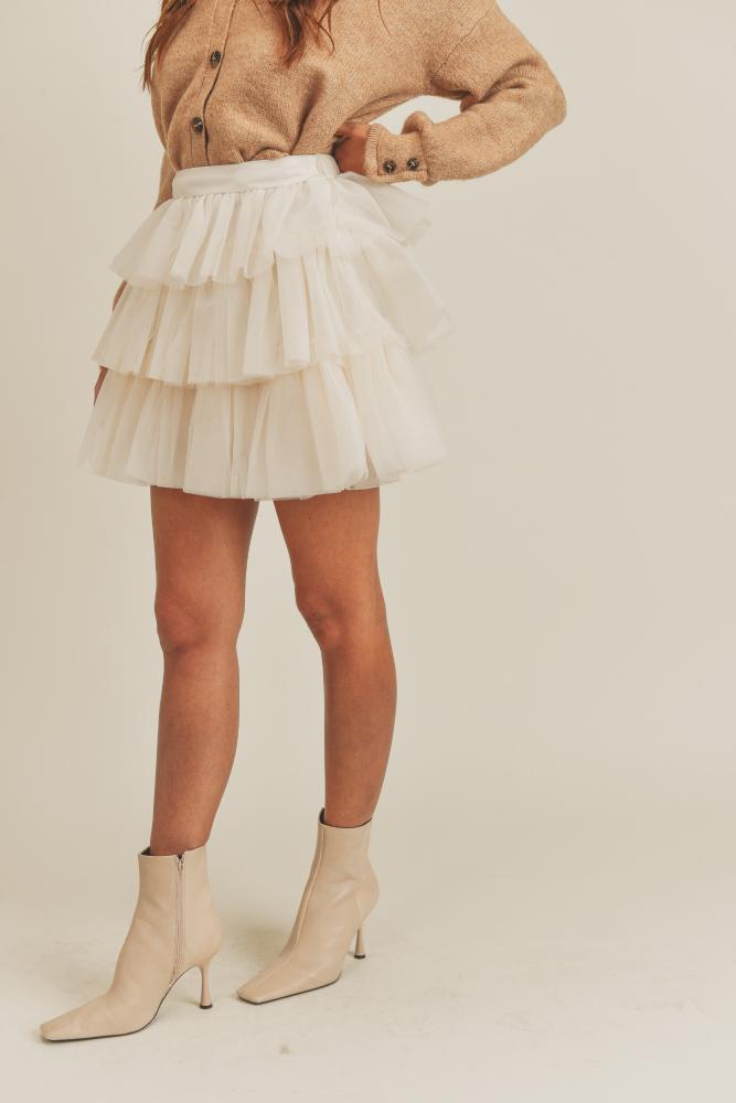 Call Me Yours Tulle Skirt: CREAM