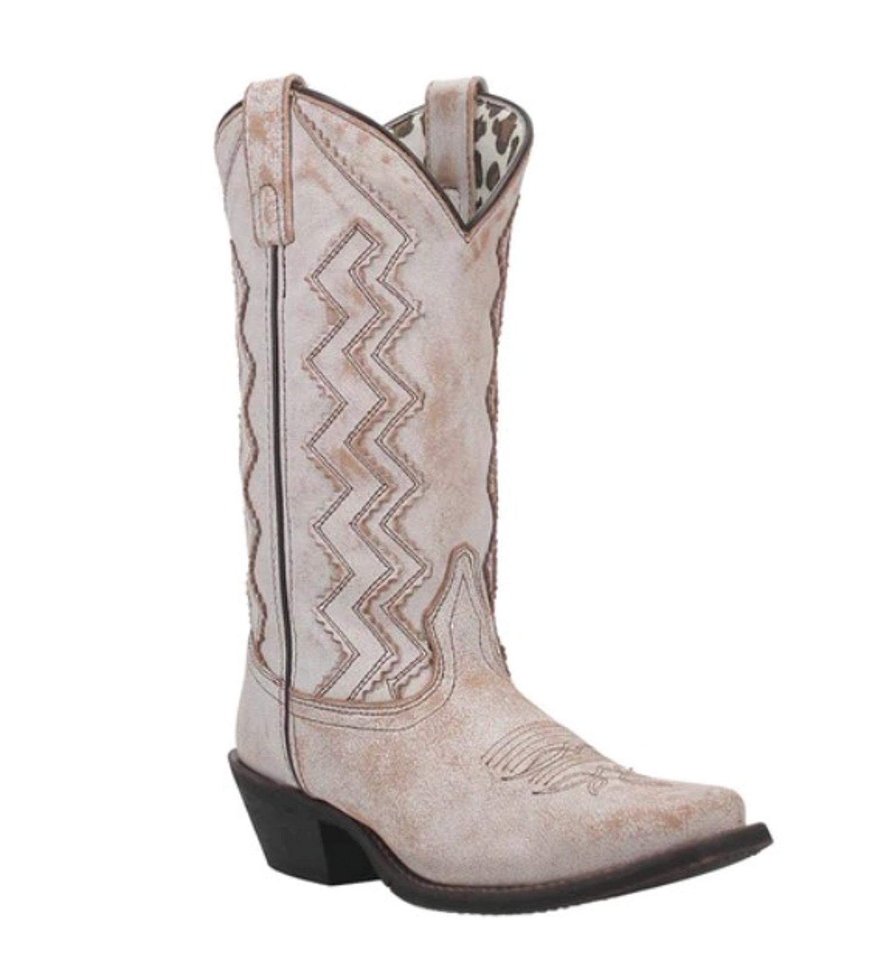 Audrey White Western Boots
